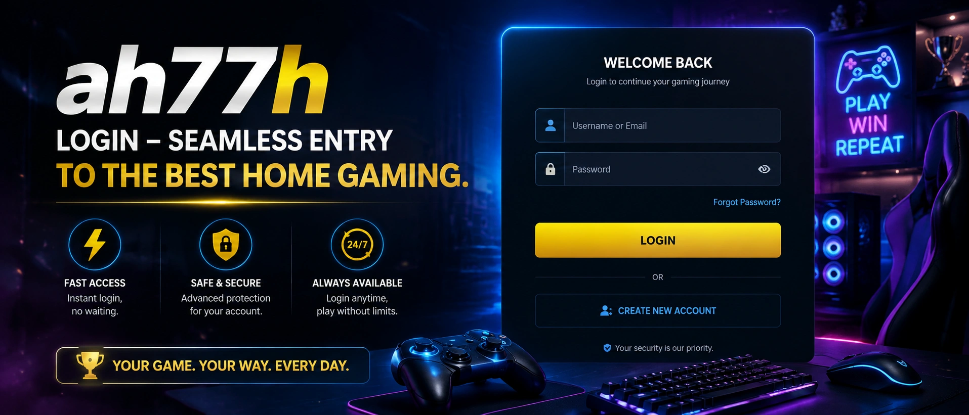 AH77 Philippines gaming lobby preview